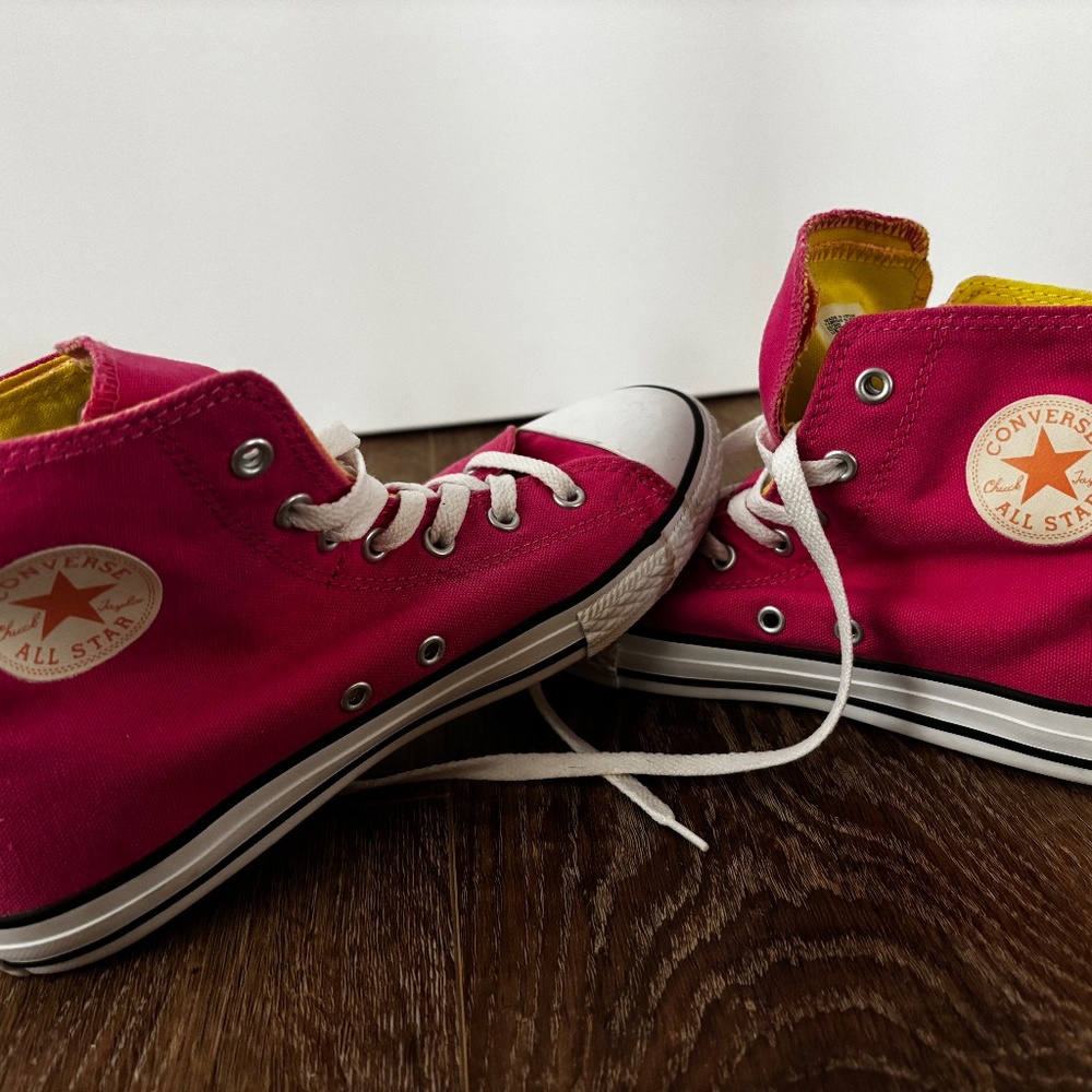 Converse High-tops (Pink, Yellow & Orange)
